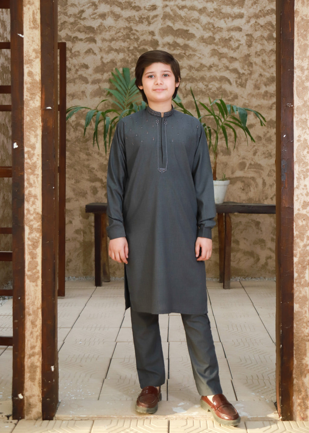 Dim Grey Kurta Trouser KT 147