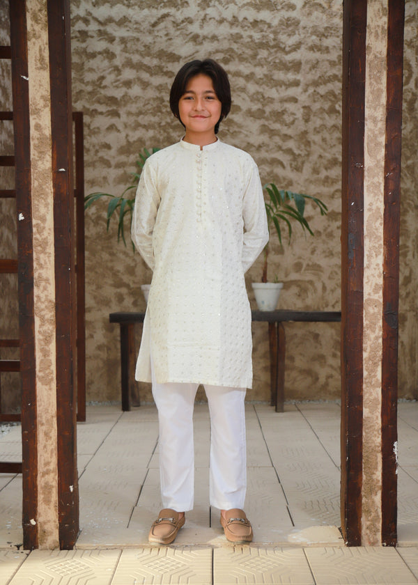 Cream Emb Kurta KT 148