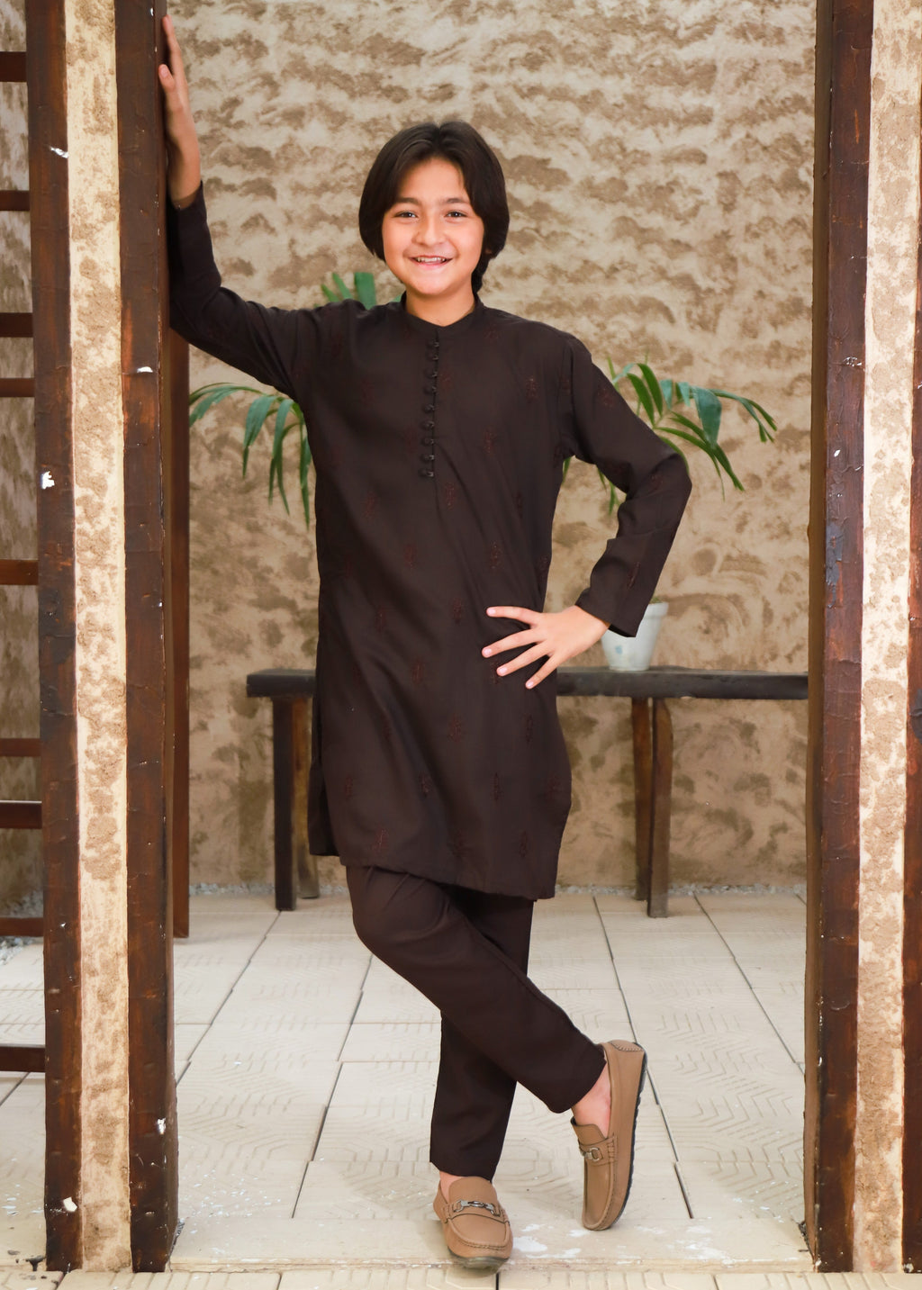 Dark Brown Kurta Trouser KT 149