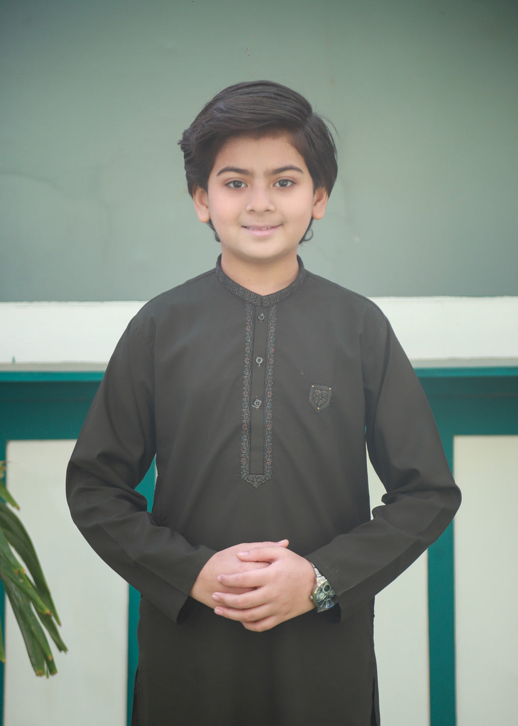 Olive Green Kurta Trouser AH 055