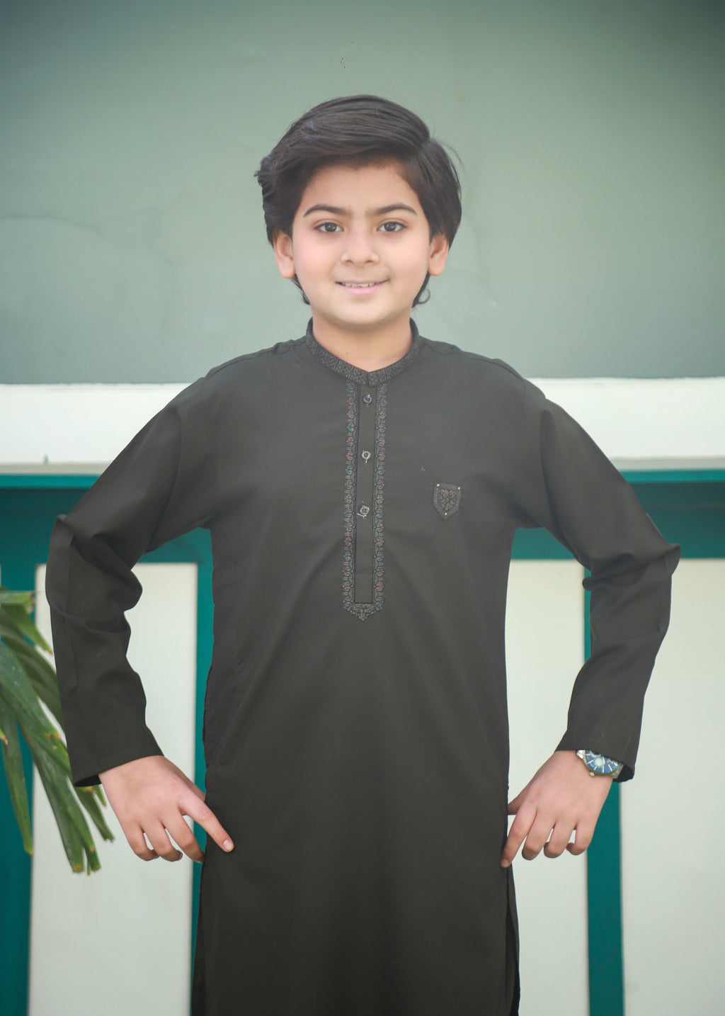 Olive Green Kurta Trouser AH 055