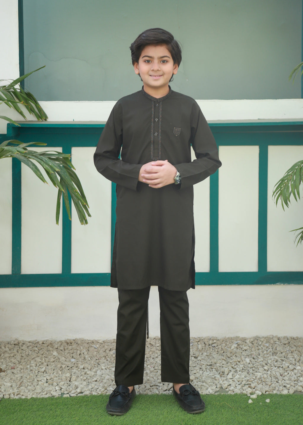 Olive Green Kurta Trouser AH 055