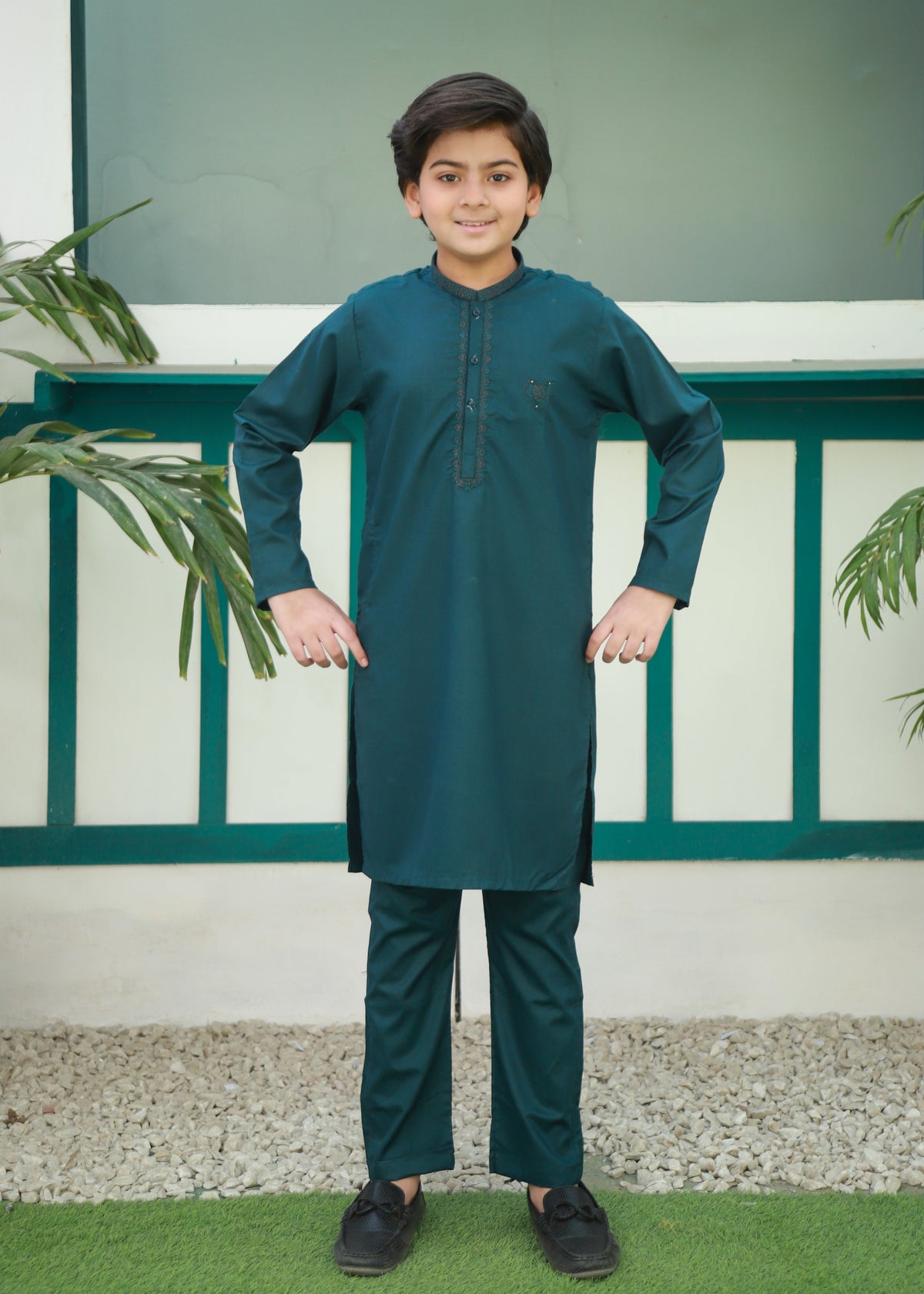Pine Green Kurta Trouser AH 057