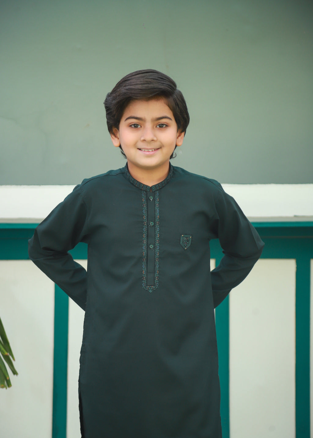 Green Kurta Trouser AH 059