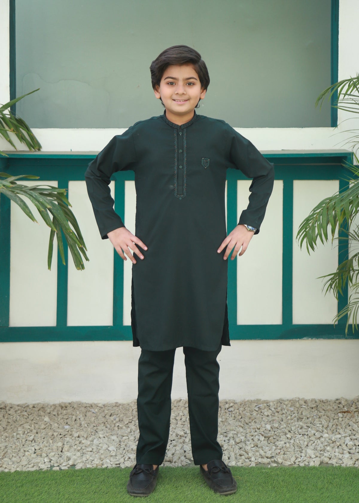 Green Kurta Trouser AH 059 Main image