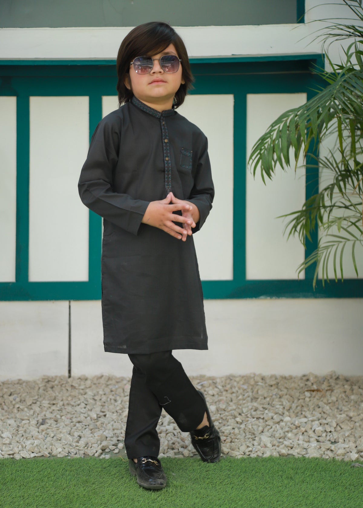 Raven Grey Kurta Trouser AH 065 Main image