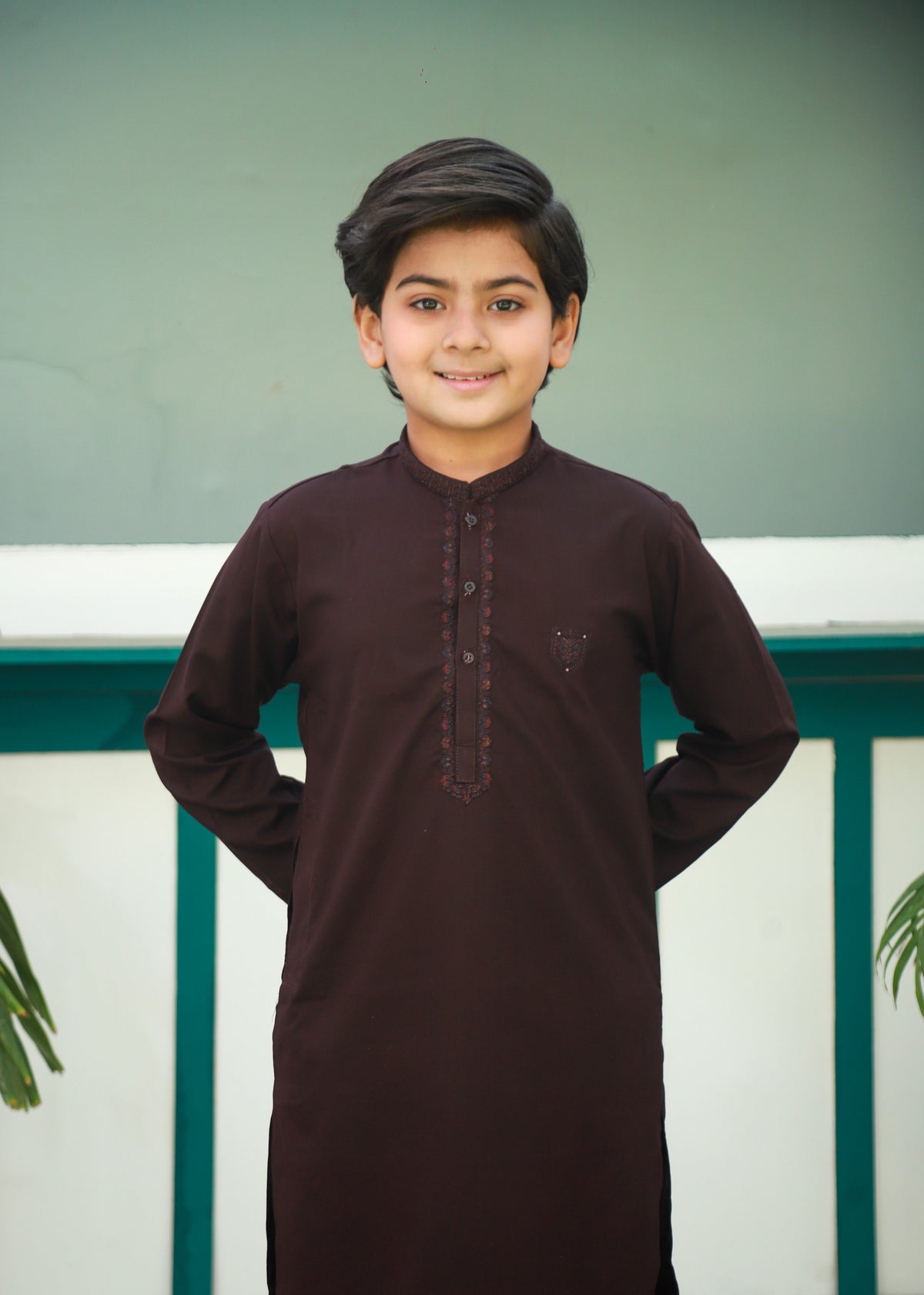 Chocolate Brown Kurta Trouser AH 066