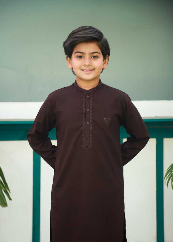 Chocolate Brown Kurta Trouser AH 066