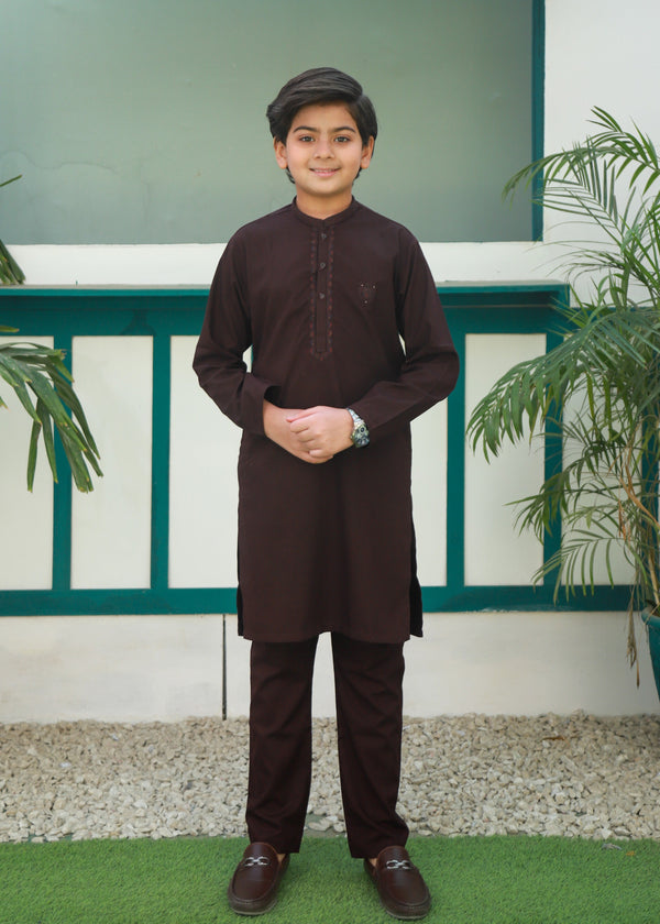 Chocolate Brown Kurta Trouser AH 066