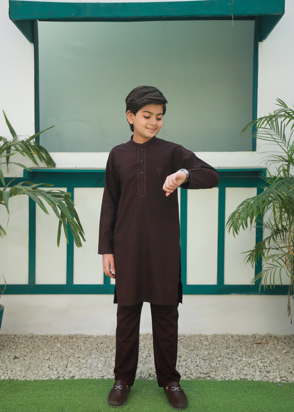 Chocolate Brown Kurta Trouser AH 066