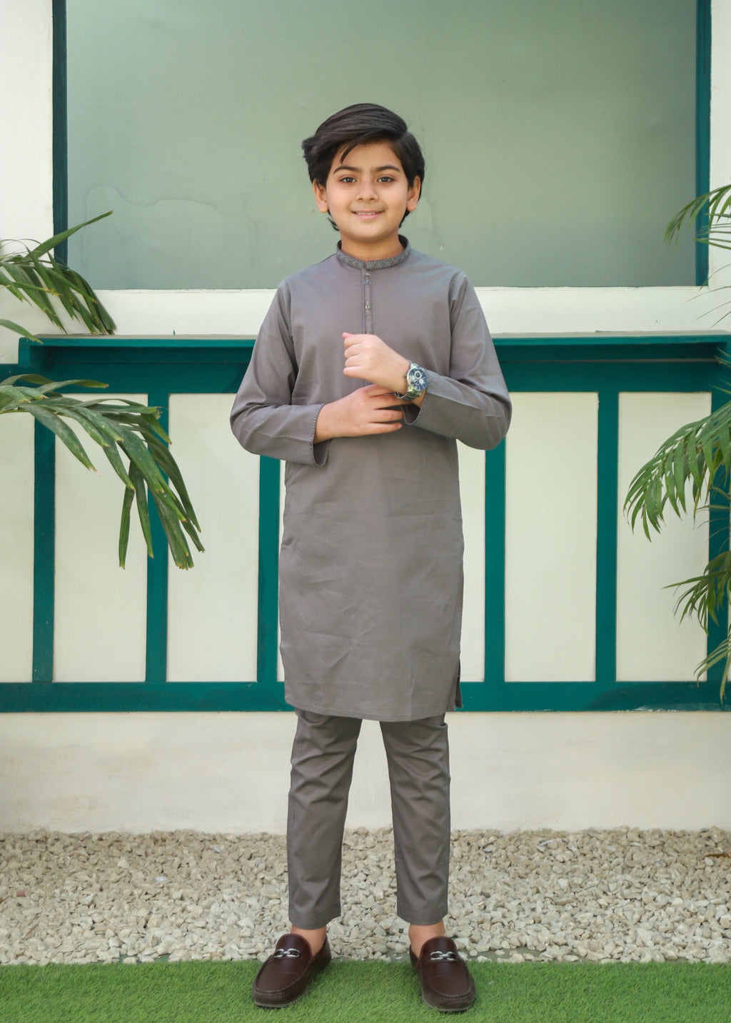 Ash Grey Kurta Trouser AH 069