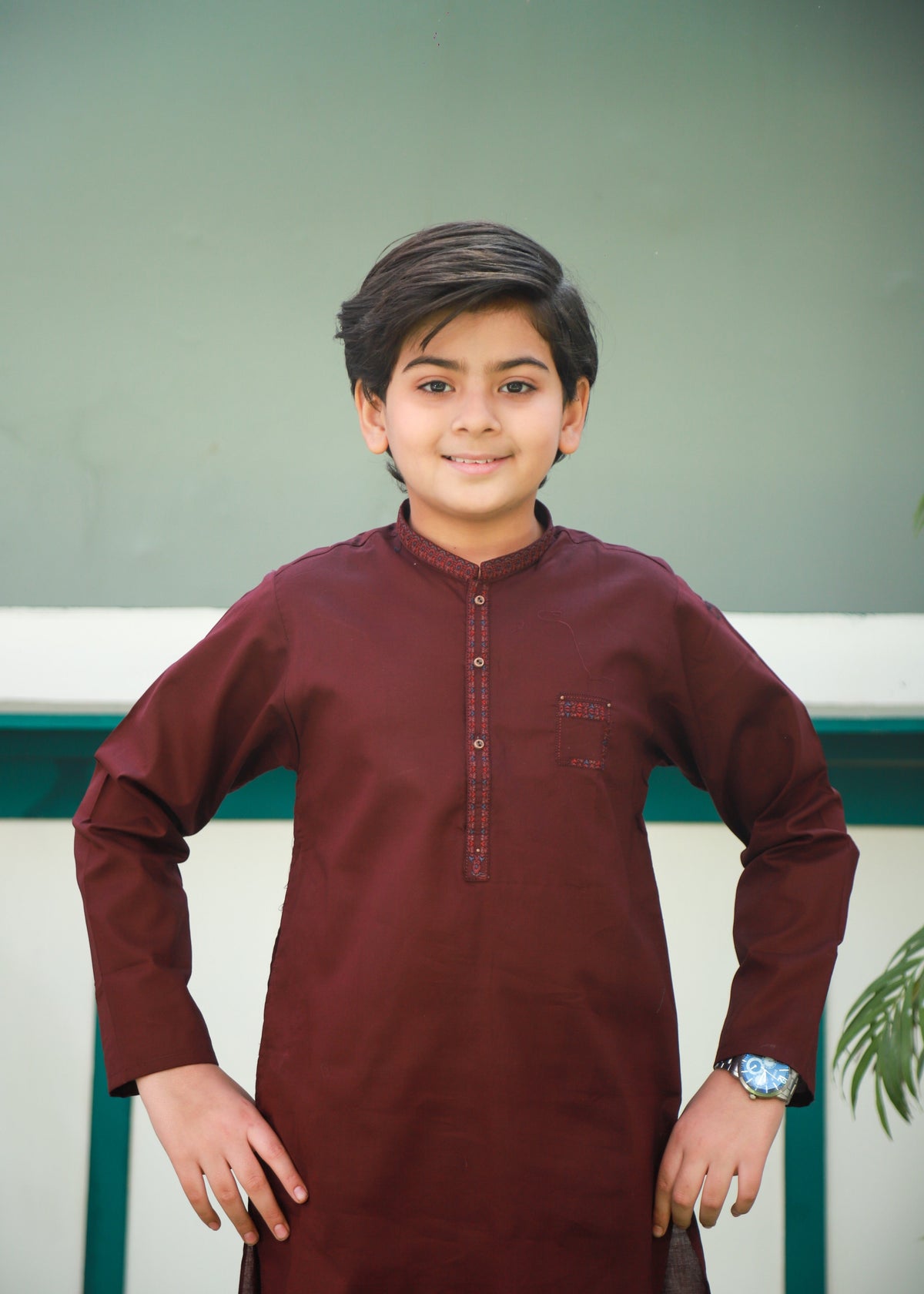 Maroon Kurta Trouser AH 075