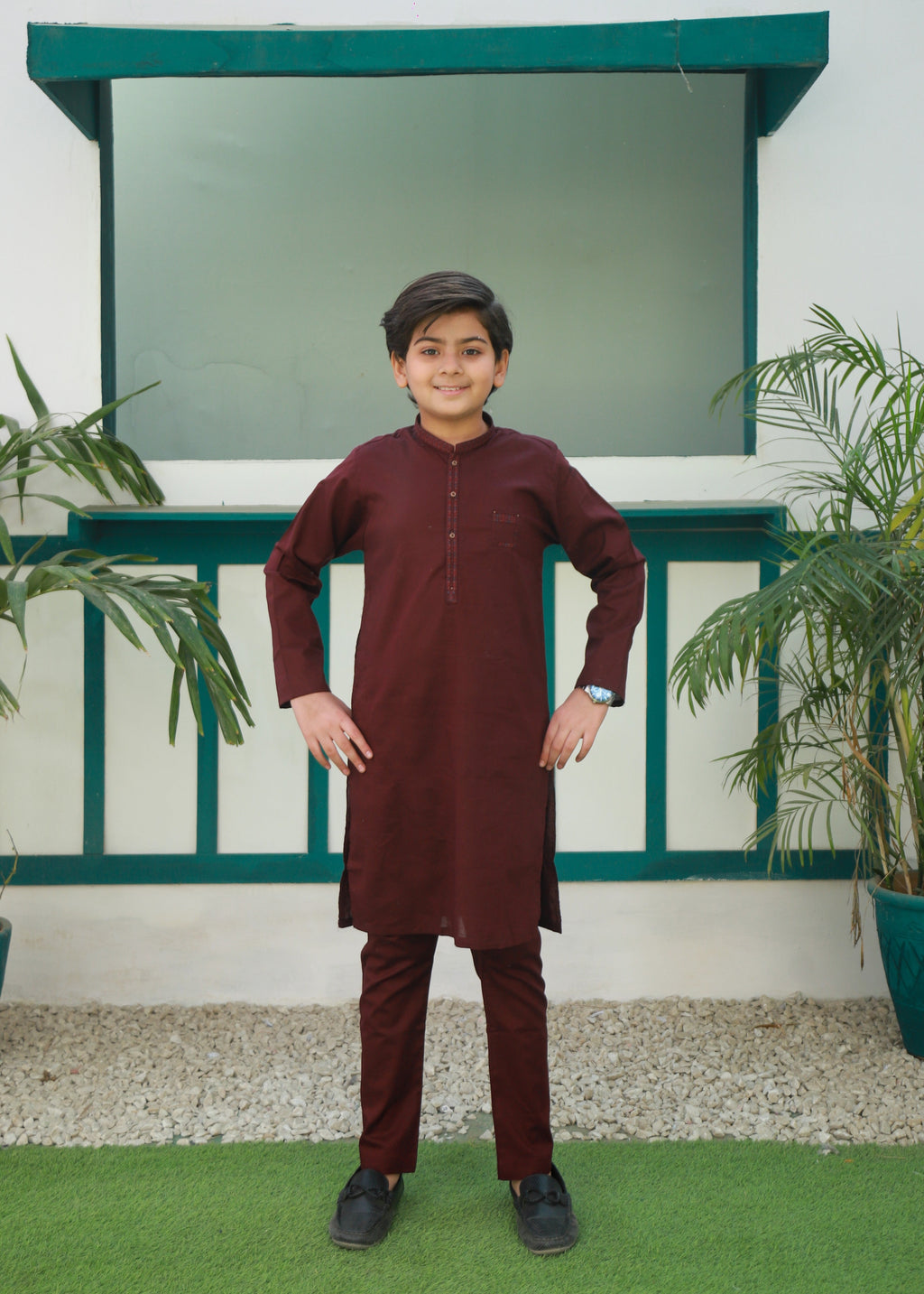 Maroon Kurta Trouser AH 075