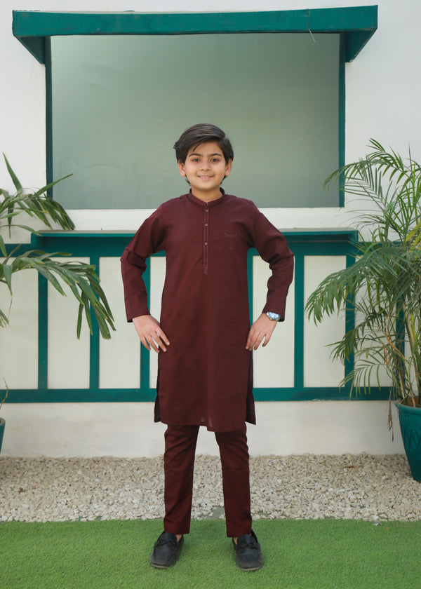 Maroon Kurta Trouser AH 075