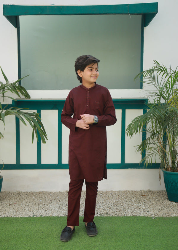 Maroon Kurta Trouser AH 075