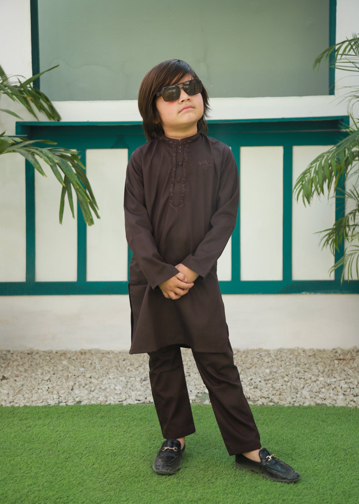 Espresso Brown Kurta Trouser AH 078 Main image