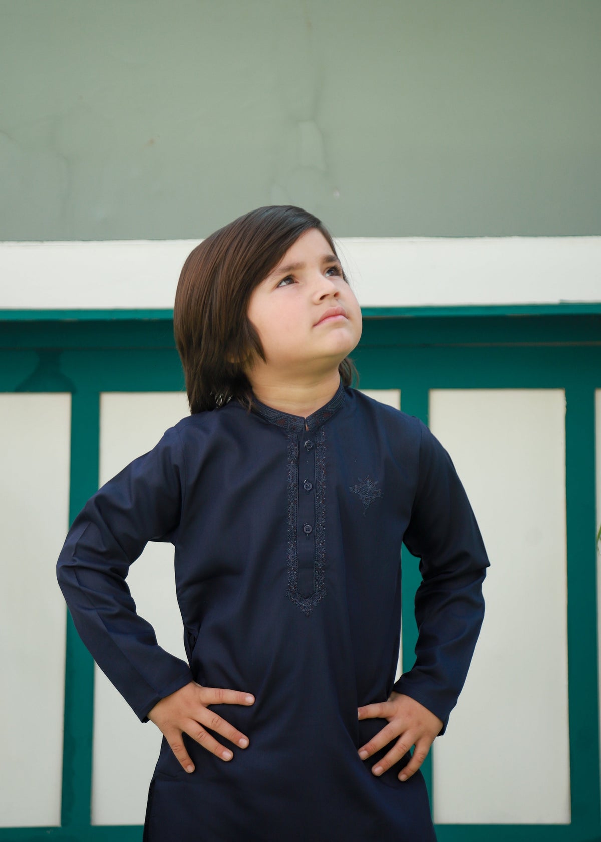 Prussian Blue Kurta Trouser AH 082
