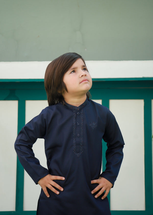 Prussian Blue Kurta Trouser AH 082