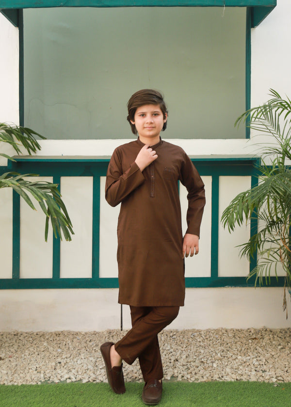 Coffee Brown Kurta Trouser AH 088