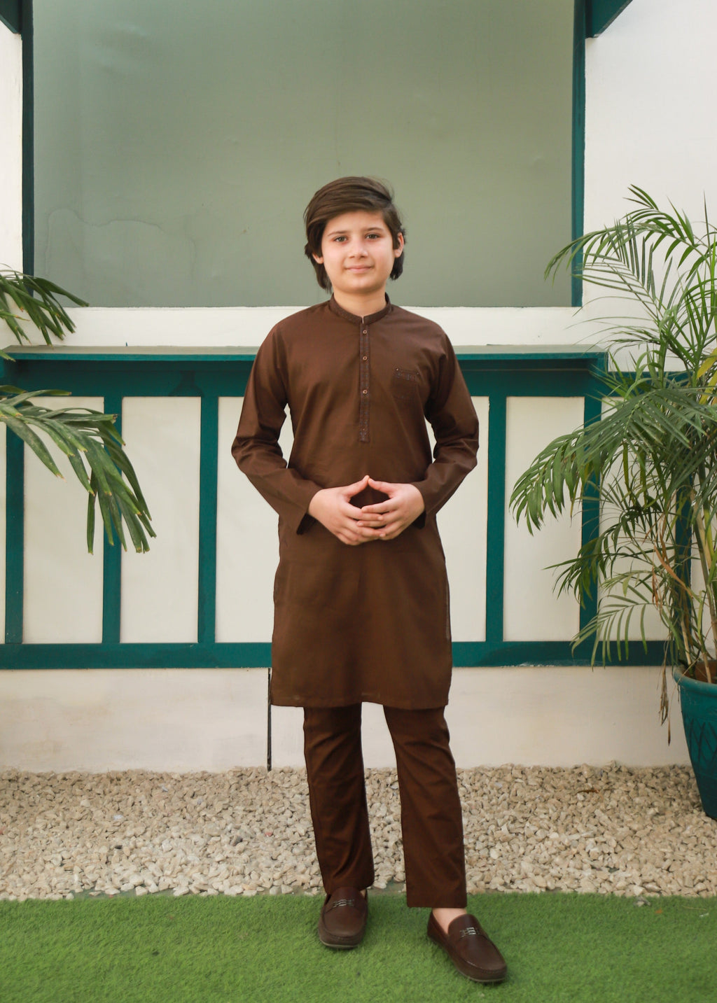 Coffee Brown Kurta Trouser AH 088