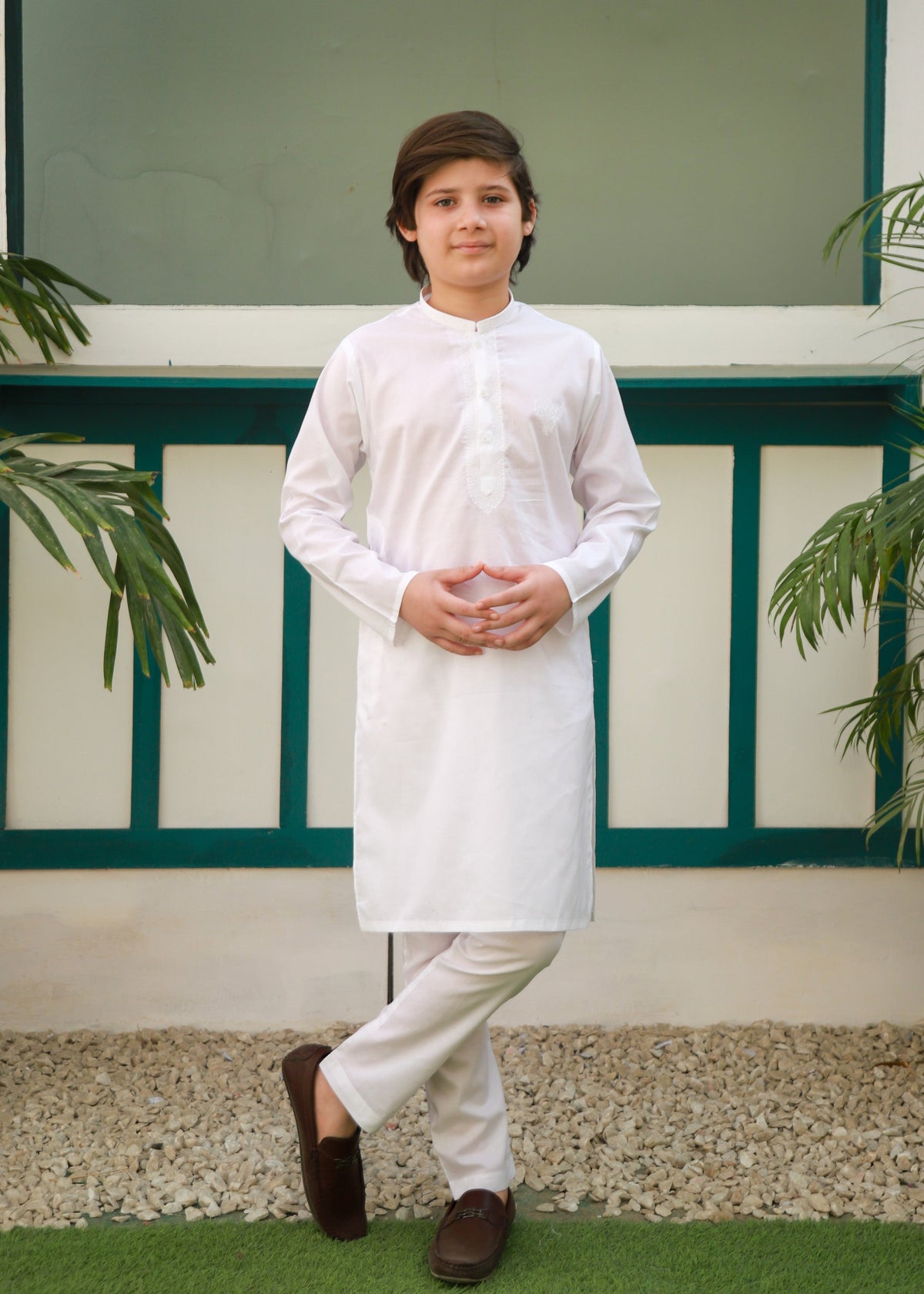 White Kurta Trouser AH 089
