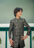 Black And Gold Sherwani S40