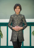 Black And Gold Sherwani S40