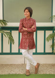 Maroon And Gold Sherwani S41