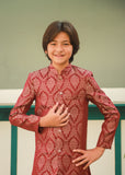Maroon And Gold Sherwani S41