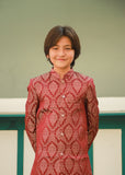 Maroon And Gold Sherwani S41