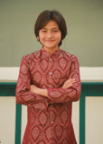 Maroon And Gold Sherwani S41