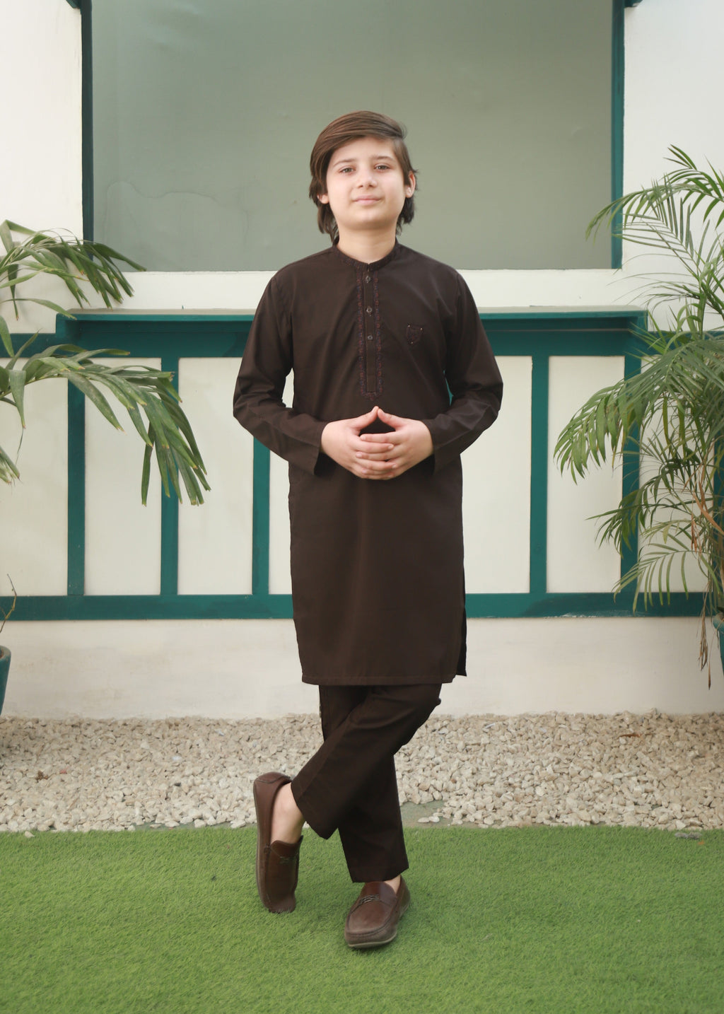 Dark Brown Kurta Trouser AH 091