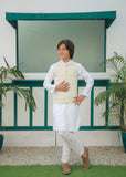 Off White Waistcoat Suit Ahw-049