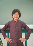 Plum Waistcoat Suit Ahw-046