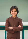 Maple Brown Waistcoat Suit Ahw-045