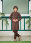 Maple Brown Waistcoat Suit Ahw-045