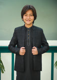 Black Open Prince Coat Suit P39