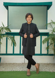 Black Open Prince Coat Suit P39