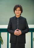 Black Open Prince Coat Suit P39