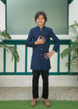 Yale Blue Plain Sherwani S43