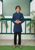 Yale Blue Plain Sherwani S43