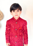 Maroon Sequence Sherwani - S8