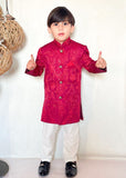 Maroon Sequence Sherwani - S8