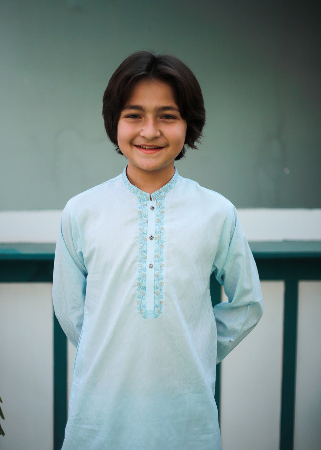 Powder Blue Kurta Trouser AH 094
