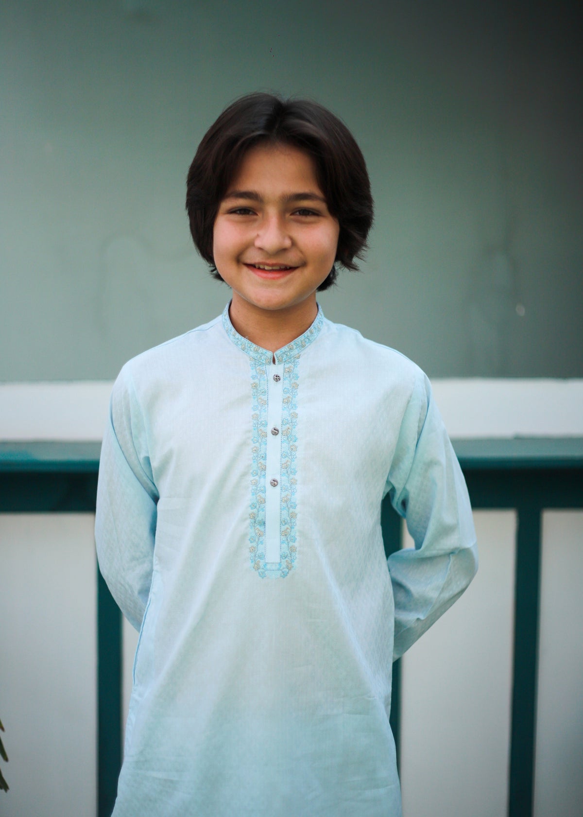 Powder Blue Kurta Trouser AH 094