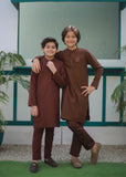 Saddle Brown Kurta Trouser AH 096