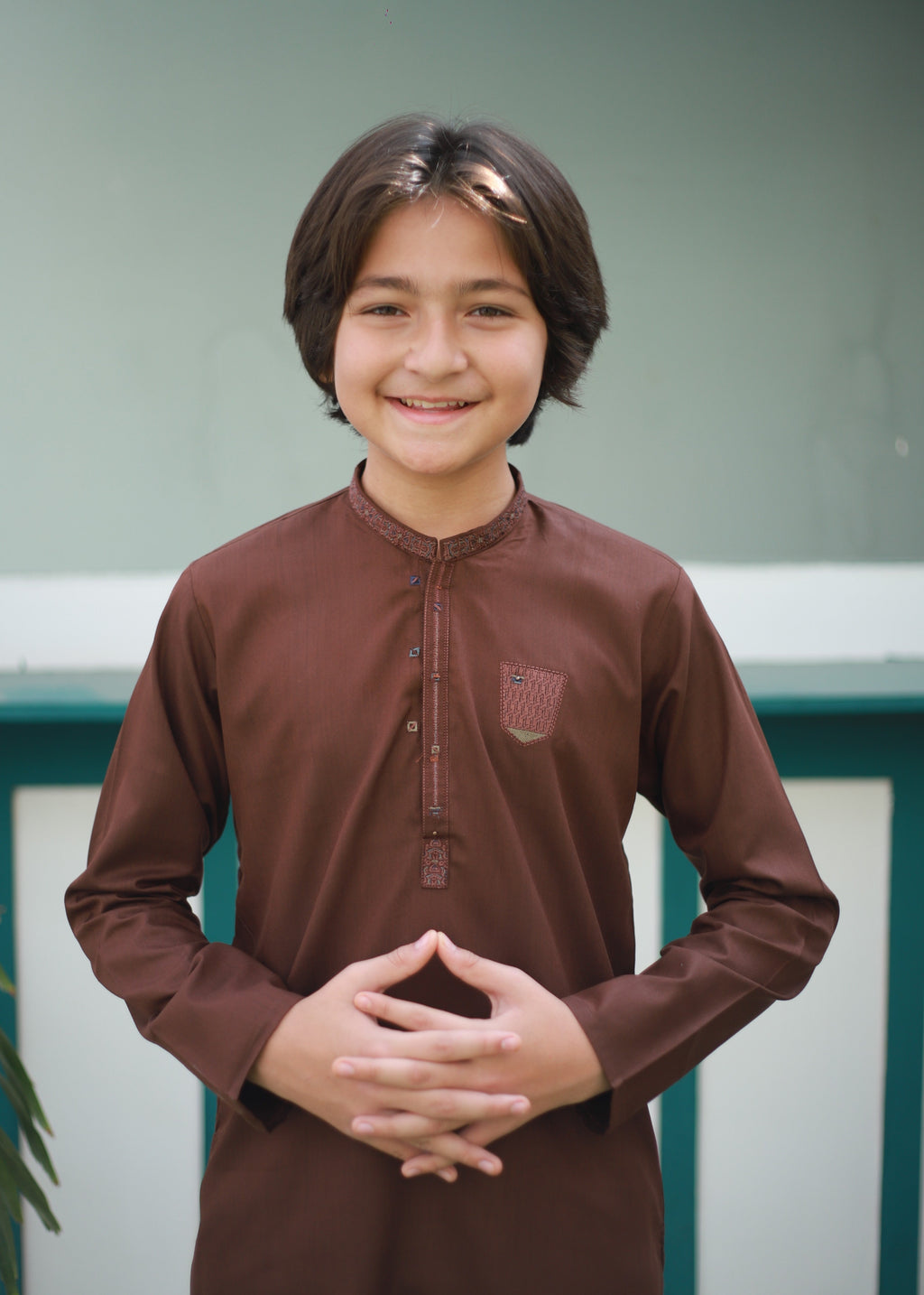 Saddle Brown Kurta Trouser AH 096