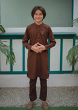 Saddle Brown Kurta Trouser AH 096