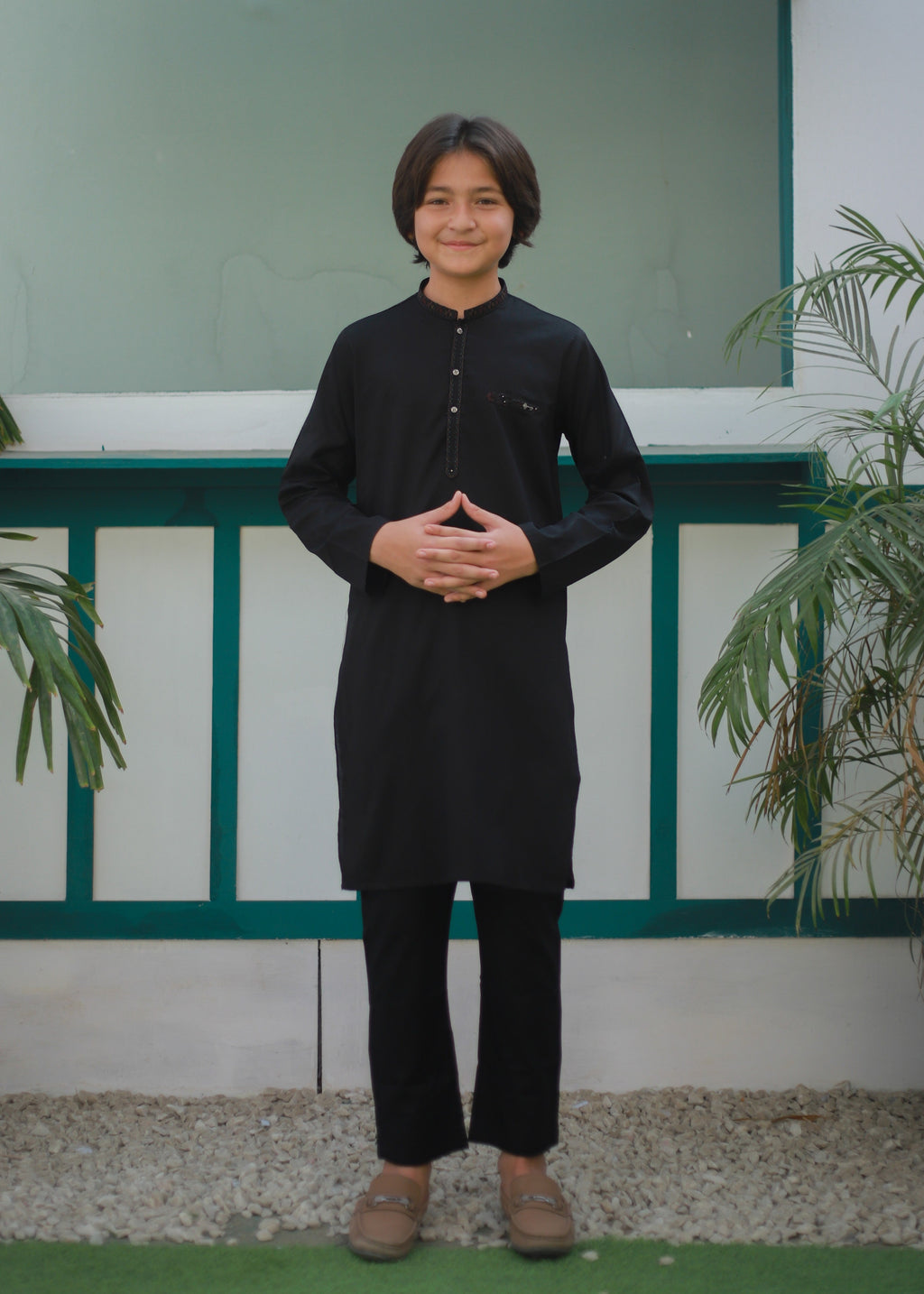 Deep Black Kurta Trouser AH 100