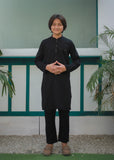 Deep Black Kurta Trouser AH 100